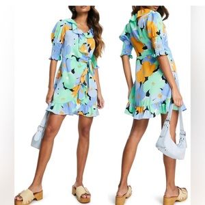 Topshop floral wrap dress